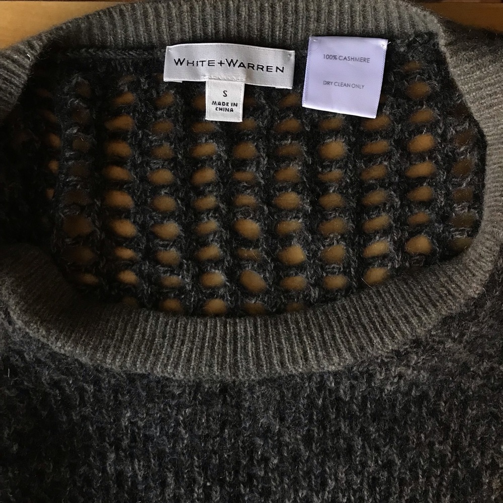 EUC White + Warren Cashmere Sweater, Green - Size S - Picture 4 of 5